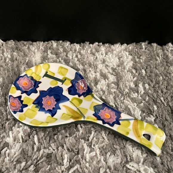 NIB Anthropologie Monogram Spoon Rest - I - Picture 2 of 5